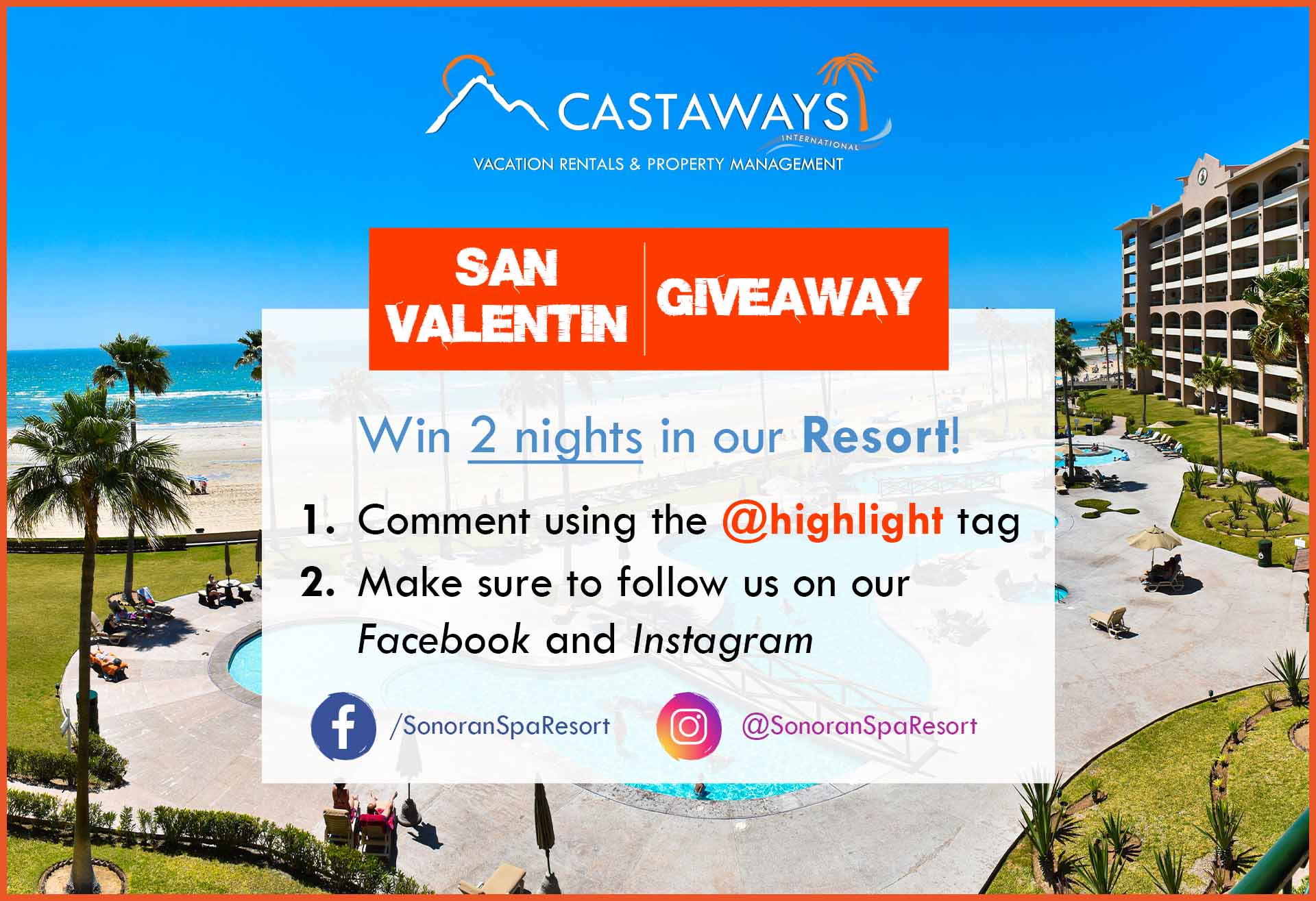 Sonoran Spa Resort San Valentin Giveaway - Castaways Rocky Point Mexico Arizona