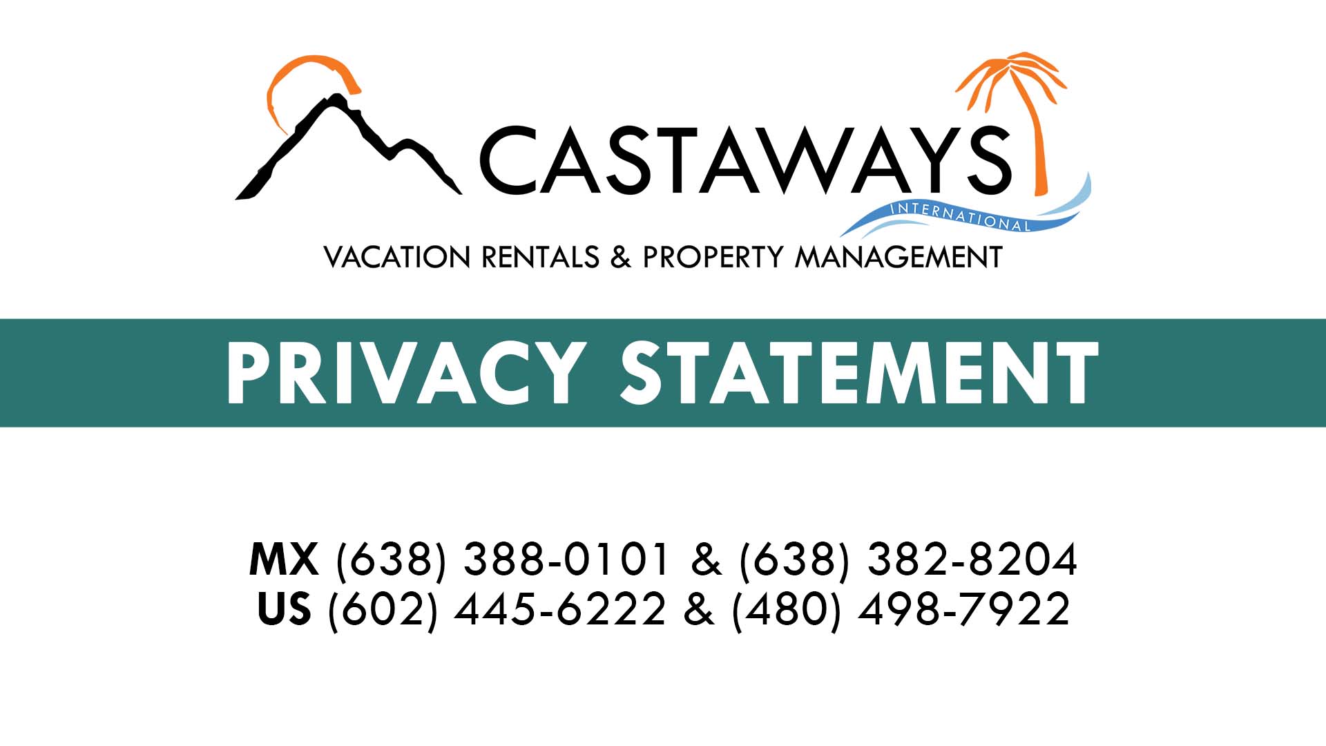 Rocky Point Privacy Statement - Sonoran Spa Puerto Peñasco, Mexico Arizona USA Website Cover