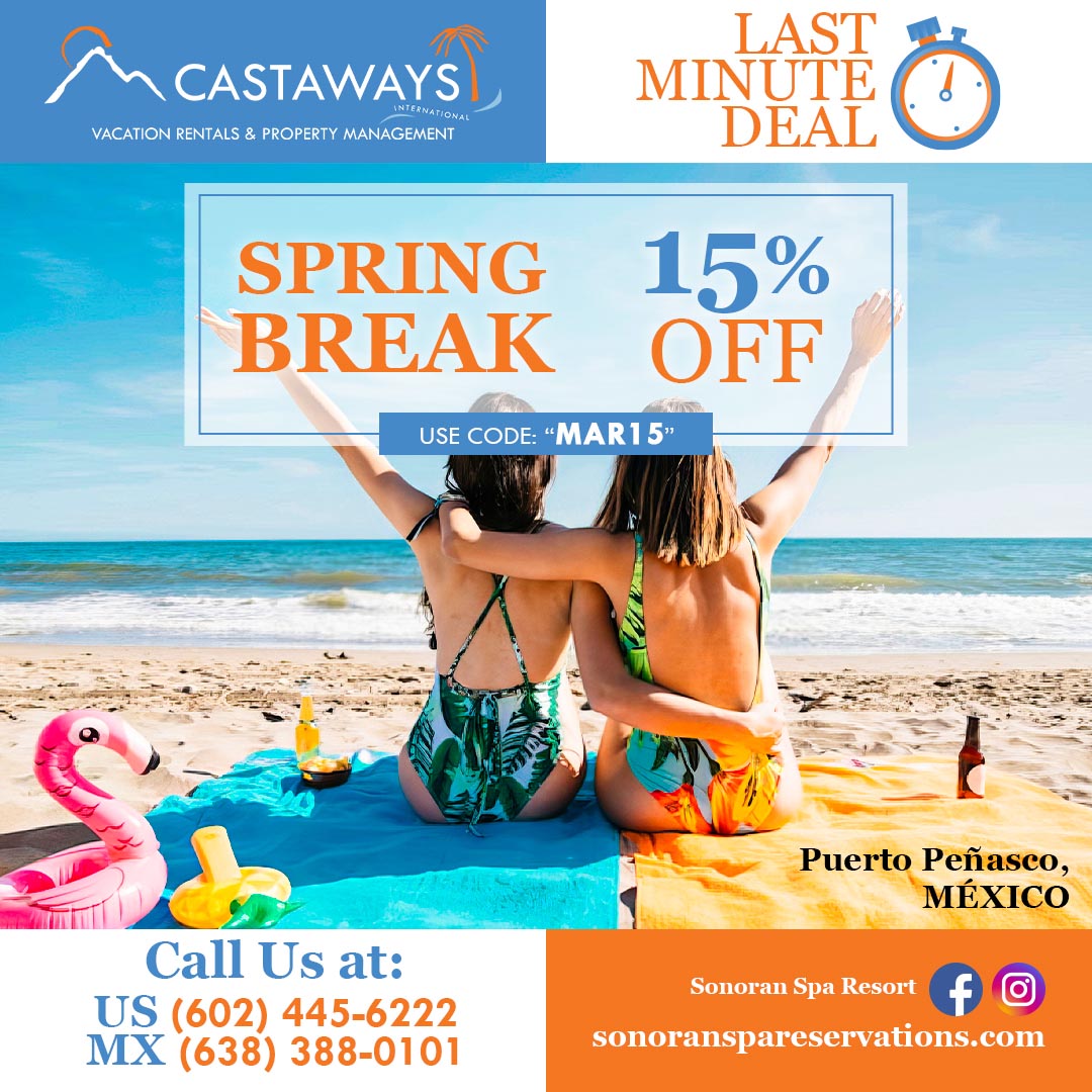 Spring Break Rocky Point - Sonoran Spa Resort Reservations Puerto Peñasco, Mexico Arizona USA